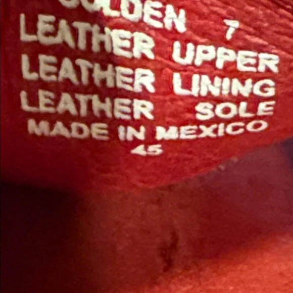 Freebird Red Leather golden Sandals - Picture 11 of 12